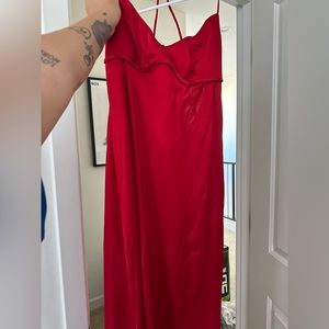 Red Satin Dress